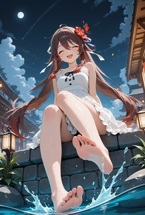 刻晴与胡桃的雷火超载侍奉