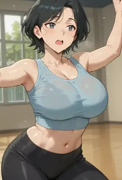 爆乳熟女淑华和黑人教练的个人健身课程