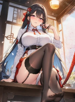 【碧蓝航线】【纯爱】在雪中茶室将病弱军师天城的连体黑丝狠狠撕裂中出，归家后更与赤城加贺土佐一同开启四重奏的淫乱足交盛宴